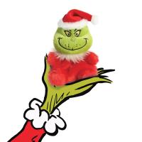 Grinch - Pluszowa maskotka / przytulanka siedzący Grinch w stroju Świętego Mikołaja 13 cm z kolekcji Palm Pals Eco-Friendly