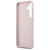 Karl Lagerfeld Silicone Karl & Choupette Heads MagSafe - Etui Samsung Galaxy S25 FE (różowy)