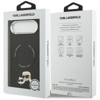 Karl Lagerfeld Karl & Choupette Pins MagSafe - Etui iPhone Air (czarny)