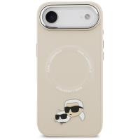 Karl Lagerfeld Karl & Choupette Pins MagSafe - Etui iPhone Air (beżowy)