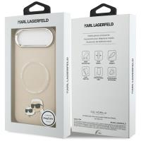 Karl Lagerfeld Karl & Choupette Pins MagSafe - Etui iPhone Air (beżowy)