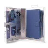 PURO Smart Wallet - Uniwersalne etui z uchwytem do robienia zdjęć z kieszonkami na karty i pieniądze, rozmiar XL (niebieski)