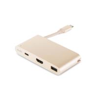 Moshi USB-C Multiport Adapter - Aluminiowy hub 3-w-1 USB-C/Thunderbolt 3 (Satin Gold)
