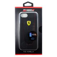 Ferrari Pit Stop Black Trim - Etui iPhone 8 / 7 (Black Carbon)