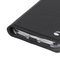 Krusell Malmo 4 Card Foliocase - Etui iPhone X z kieszeniami na karty + stand up (czarny)