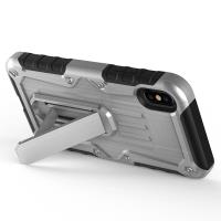 Zizo Heavy Duty Armor Case - Pancerne etui iPhone X z podstawką + uchwyt do paska (Gray/Black)