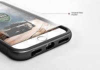 Zizo Shock Case - Pancerne etui iPhone Xs / X z hartowanym szkłem na ekran (Rose Gold/White)