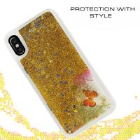 Zizo Liquid Glitter Star Case - Etui iPhone X (Butterflies)
