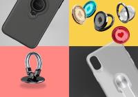 PURO Magnet Ring Cover - Etui iPhone SE (2022 / 2020) / 8 / 7 z magnetycznym uchwytem na palec (czarny)
