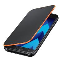 Samsung Neon Flip Cover - Etui z klapką Samsung Galaxy A3 (2017) z efektem podświetlenia (czarny)