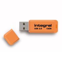 Integral Neon USB 3.0 Flash Drive - Pendrive USB 3.0 16GB 110/10 MB/s (Orange)