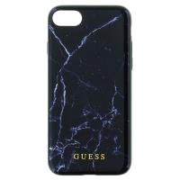 Guess Marble Tempered Glass Hardcase - Etui iPhone 8 / 7 (czarny)
