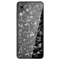 PURO Glam Ice Light Cover - Etui Huawei P20 z metalicznymi elementami srebra