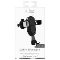 PURO Autofit Car Holder - Uniwersalny uchwyt samochodowy na kratkę wentylacyjną do smartfonów, max. 6" (czarny)
