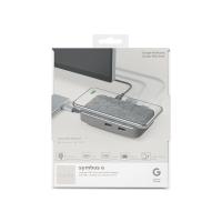 Moshi Symbus Q - Hub USB-C + ładowarka bezprzewodowa indukcyjna Qi do iPhone i Android (Gray)
