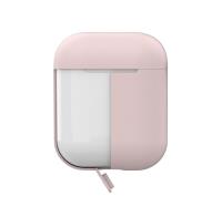 PURO ICON Case - Etui Apple AirPods 1 & 2 generacji z dodatkową osłonką (Rose + White Cap)