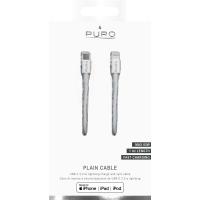 PURO Plain - Kabel połączeniowy USB-C na Lightning MFi 1m (biały)