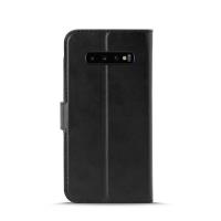 PURO Booklet Wallet Case - Etui Samsung Galaxy S10+ z kieszeniami na karty + stand up (czarny)