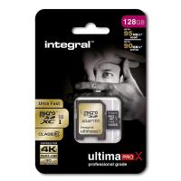Integral UltimaPro - Karta pamięci 128 GB microSDHC/XC 90MB/s Class 10 UHS-I U1 + Adapter