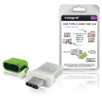 Integral USB-C Fusion Flash Drive - Podwójny pendrive USB 3.0 i USB- C 32 GB