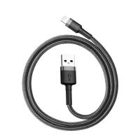 Baseus Cafule Cable - Kabel połączeniowy USB do Lightning, 2.4 A, 0.5 m (szary/czarny)