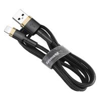 Baseus Cafule Cable - Kabel połączeniowy USB do Lightning, 2.4 A, 0.5 m (złoty/czarny)