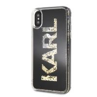 Karl Lagerfeld Logo Karl - Etui iPhone Xs / X (Gold Glitter)