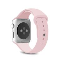 PURO ICON - Elastyczny pasek sportowy do Apple Watch 38/40/41 mm (S/M & M/L) (piaskowy róż)