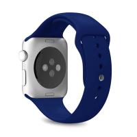 PURO ICON - Elastyczny pasek sportowy do Apple Watch 42/44/45 mm (S/M & M/L) (granatowy)