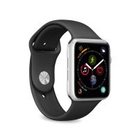 PURO ICON - Elastyczny pasek sportowy do Apple Watch 38/40/41 mm (S/M & M/L) (czarny)