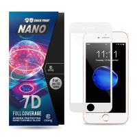 Crong 7D Nano Flexible Glass - Szkło hybrydowe 9H na cały ekran iPhone SE (2022/2020) / 8 / 7 (White)