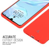 Crong Soft Skin Cover - Etui Huawei P30 (czerwony)