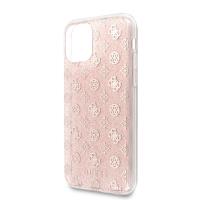 Guess 4G Peony Solid Glitter - Etui iPhone 11 (różowy)