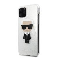Karl Lagerfeld Iconic Karl - Etui iPhone 11 Pro (Silver Glitter)