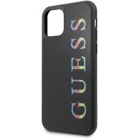 Guess Double Layer Glitter Case Logo Multicolor - Etui iPhone 11 (Black/Multicolor)