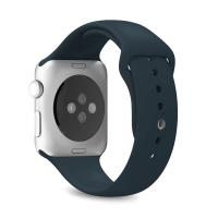 PURO ICON - Elastyczny pasek sportowy do Apple Watch 42/44/45 mm (S/M & M/L) (Navy Blue)