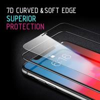 Crong 7D Nano Flexible Glass - Szkło hybrydowe 9H na cały ekran iPhone 8 Plus / 7 Plus (White)