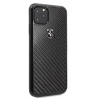 Ferrari Real Carbon Heritage - Etui iPhone 11 Pro Max (czarny)