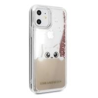 Karl Lagerfeld K-Peek A Boo - Etui iPhone 11 (Glitter Pink Gold)