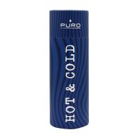 Puro Hot&Cold - Butelka termiczna ze stali nierdzewnej 500 ml (Optic - Stripe Dark Blue)