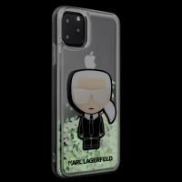 Karl Lagerfeld Glitter Glowdark Ikonik - Etui iPhone 11 Pro Max