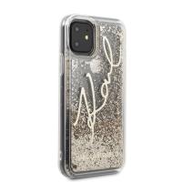 Karl Lagerfeld Signature Glitter Case - Etui iPhone 11 (Gold)