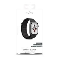 PURO Nylon - Pasek do Apple Watch 42/44/45 mm (Czarny)