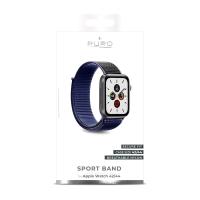 PURO Nylon - Pasek do Apple Watch 42/44/45 mm (Granatowy/Czarny)