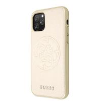 Guess Saffiano 4G Circle Logo - Etui iPhone 11 Pro (złoty)