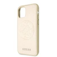 Guess Saffiano 4G Circle Logo - Etui iPhone 11 Pro (złoty)