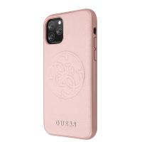 Guess Saffiano 4G Circle Logo - Etui iPhone 11 Pro (różowy)