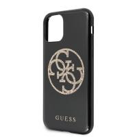 Guess Circle Glitter 4G - Etui iPhone 11 (czarny)