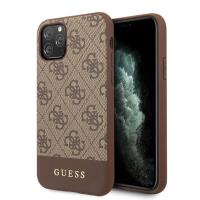 Guess 4G Bottom Stripe Collection - Etui iPhone 11 Pro Max (brązowy)