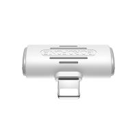 Borofone - adapter złącza Lightning na 2x Lightning, biały